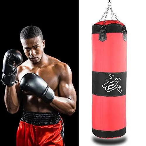 Produktbild: Boxsandsack, Leerer Kick-Boxsack für Karate-Training mit Metallkette (1,2 m / 3,9 Fuß)