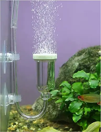 Produktbild: boxtech Aquarium Luftstein, Zubehör für Aquarienluftpumpen Kit mit Steuerventil Leise Super-High Diffusor für gelösten Sauerstoff Lässt Super Tiny Bubbles für Aquarium und Hydroponic (25mm)