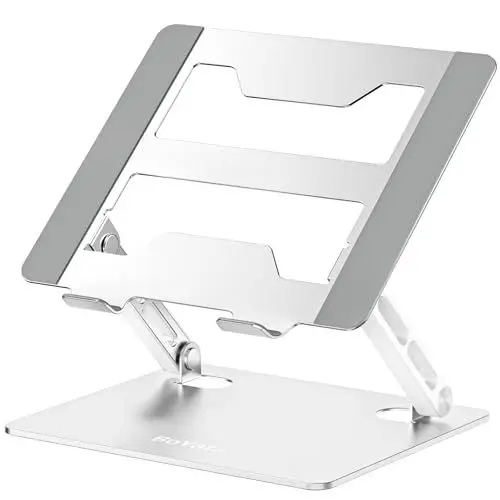 Produktbild: BoYata Laptop Ständer Höhenverstellbar, Ergonomischer Notebook Ständer, Belüfteter Laptopständer für Schreibtisch, Laptop Halterung Kompatibel für MacBook Pro/Air, Dell, HP, Acer, Allen 10-17