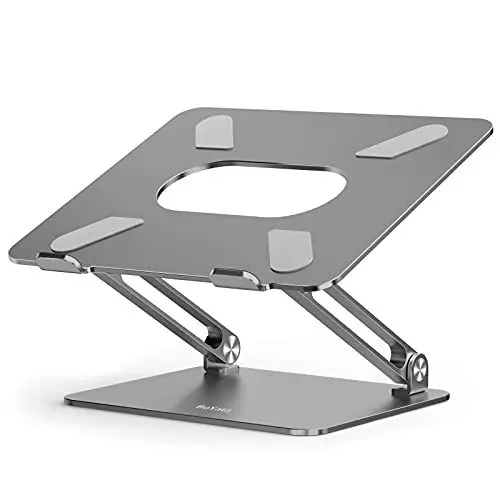 Produktbild: BoYata Laptop ständer: Multi-Angle-Standfuß mit Heat-Vent, Aluminium Einstellbares Notebook ständer kompatibel für Laptop (10-17 Zoll), einschließlich MacBook Pro/Air, Surface, Samsung, HP(Grau)