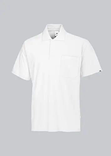 Produktbild: BP 1612-181-21-2XL Unisex-Poloshirt, 1/2 Ärmel, Polokragen mit Knopfleiste, 70 cm, 220,00 g/m² Stoffmischung, weiß, 2XL