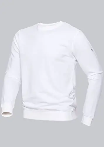 Produktbild: BP 1720-293-0021-3XL Unisex-Sweatshirt, Schlanke Silhouette, lange Ärmel und Rundhalsausschnitt, 280,00 g/m² Baumwolle mit Stretch, weiß, 3XL