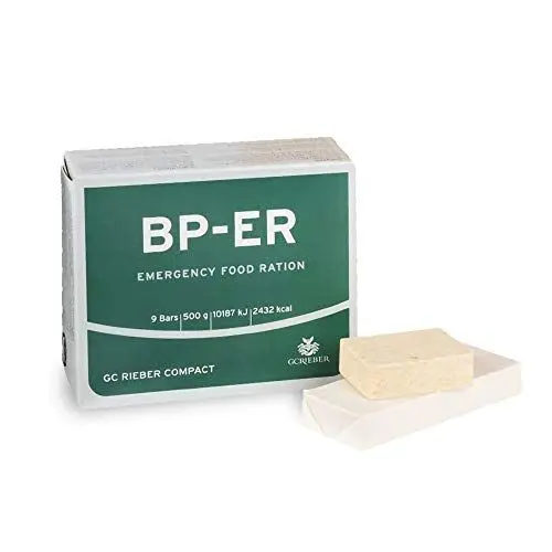 Produktbild: BP ER Emergency Food - High Energy Riegel, extrem lange Haltbarkeit bis über 30 Jahre | Survival Food für den Ernstfall. Geschmackvolle und nahrhafte Langzeitnahrung