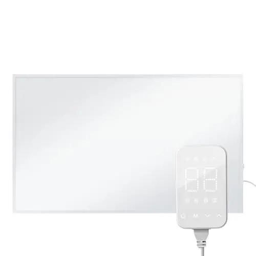 Produktbild: BR Bringer Infrarotheizung 800 Watt mit Steck-Thermostat, WIFI und App - Energiesparende Elektroheizung - Deutsche Qualitätsmarke (weiß)