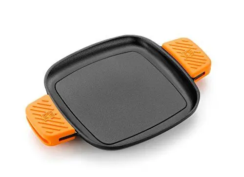 Produktbild: BRA Effektives Eisen Quadratischer Grillrost, hergestellt aus Gusseisen ESM, Metall, grau, 24 cm
