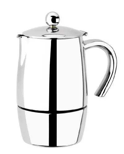 Produktbild: BRA Magna 170433 Italienische Kaffeemaschine, 4 Tassen, Edelstahl, grau, 4 tazas