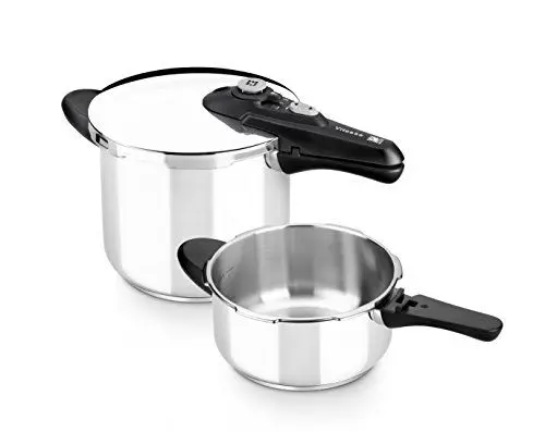 Produktbild: BRA Vitesse | Schnellkochtopf-Duo-Set, Metall, Silber, 4 und 7 Liter, Für alle Herdarten einschließlich Induktion geeignet