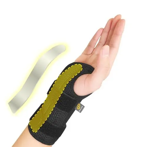 Produktbild: Bracoo Handgelenkstütze mit Karpaltunnel Schiene, Handgelenkschiene für Links Rechts, für Rehabilitation, Karpaltunnelsyndrom, Sehnenscheidenentzündung, Arthrose, für Männer Damen, WB31