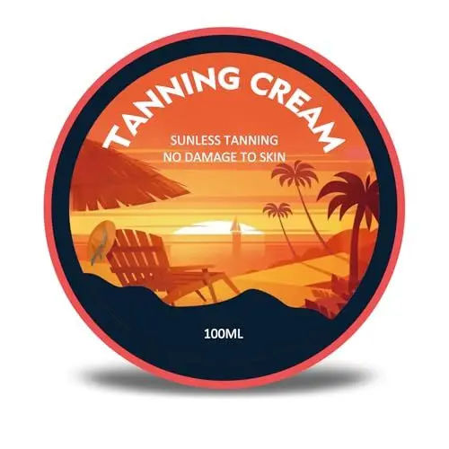 Produktbild: Bräunungscreme 100ml, Selbstbräunungs-Konzentrat, Bräunungsgel, Bräunungsbeschleuniger Creme die Verwendung im Solarium & im Freien, Selbstbräuner Gesicht & Körper, zieht schnell ein & fettet nicht