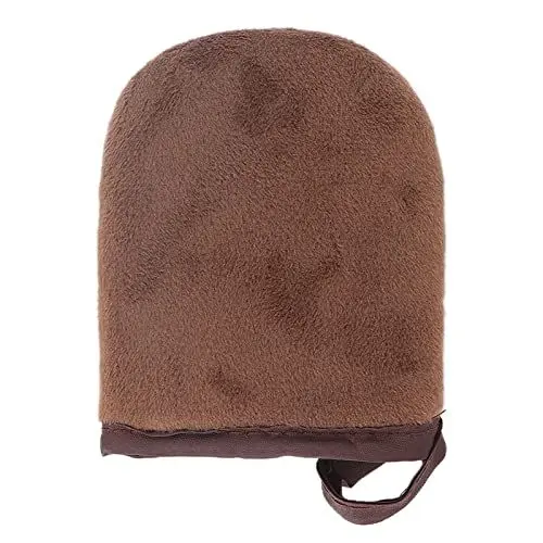 Produktbild: Bräunungshandschuhe Beflockung Selbstbräuner-Handschuh Lotionsapplikator Kleiner sonnenloser Tanner-Handschuh (Braun)