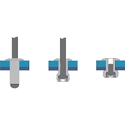 Produktbild: Bralo – genietet Kupfer/Stahl Kopf alomada Durchmesser 3 x 6 mm