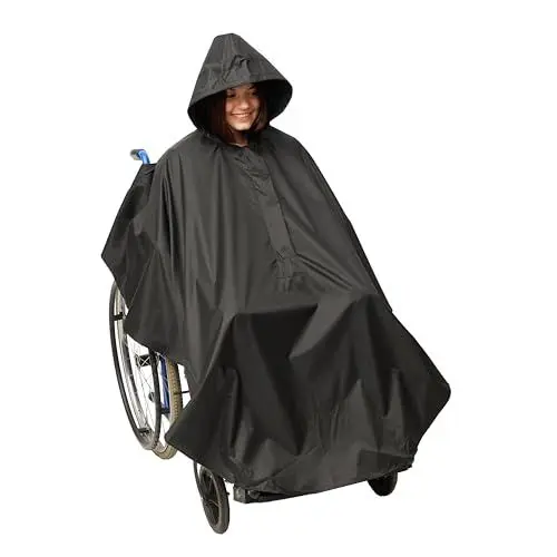 Produktbild: Bramble - Universal Rollstuhl Poncho zum Regenschutz & Windschutz - Regencape für Rollstuhlfahrer - Robust & Wasserdicht