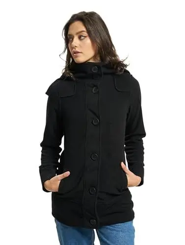 Produktbild: Brandit Women Square Fleece Jacket, Farbe: black, Größe: XL