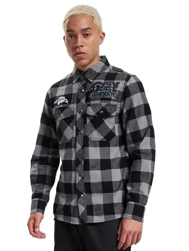 Produktbild: Brandit Ozzy Check Shirt Long Sleeve, Farbe: Black_Charcoal_ch, Größe: M