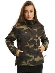 Produktbild: Brandit Ladies Windbreaker frontzip woodland Gr. 5XL