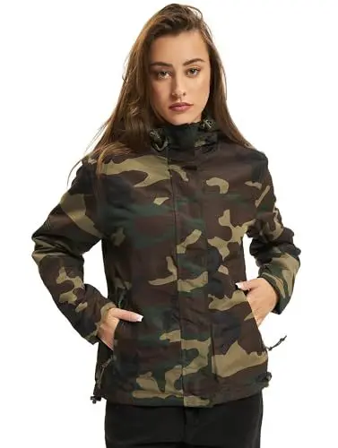 Produktbild: Brandit Ladies Windbreaker frontzip woodland Gr. 5XL