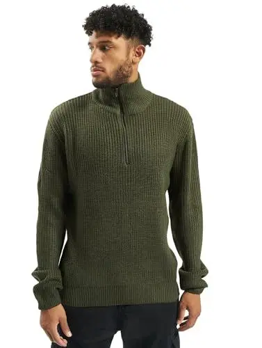 Produktbild: Brandit Marine Pullover Troyer, Farbe: Olive, Größe: S46-48