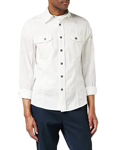 Produktbild: Brandit Slim Fit Shirt Long Sleeve, Farbe: White, Größe: S