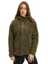 Produktbild: Brandit Women Teddyfleece Jacket Hooded, Farbe: olive, Größe: S