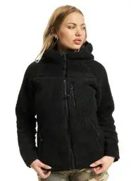 Produktbild: Brandit Women Teddyfleece Jacket Hooded, Farbe: black, Größe: 5XL