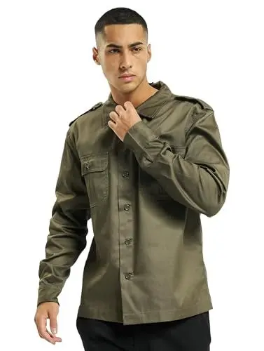 Produktbild: Brandit US Shirt Long Sleeve, Farbe: Olive, Größe: XXL