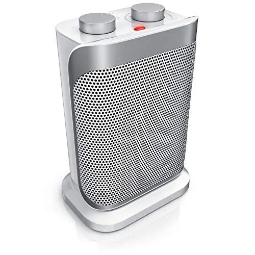 Produktbild: Brandson - Heizlüfter energiesparend leise - 1500 Watt - 2 Leistungsstufen - Heizlüfter Badezimmer - stufenlose Temperaturregelung - Keramik Heizelement - Thermosicherung - Heizung Heater