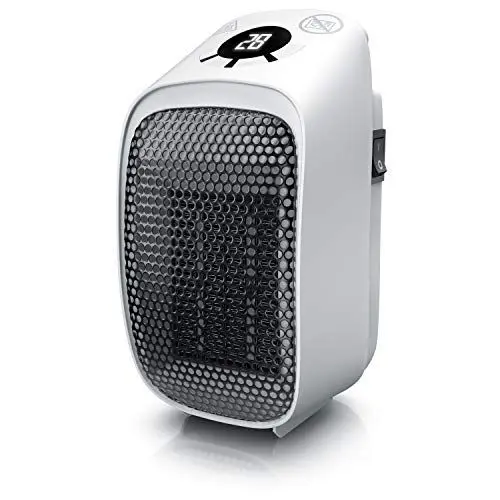 Produktbild: Brandson - Heizlüfter energiesparend leise - für die Steckdose - Keramik Heizung mit Thermostat - Überhitzungsschutz - Steckdosen Heizlüfter Heizstrahler Heizung klein - Badezimmer Schlafzimmer Büro