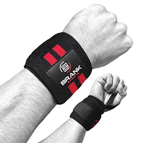 Produktbild: BRANK SPORTS® Handgelenk-Bandagen breit und fest – Handgelenkstütze für Crossfit, Krafttraining & Gewichtheben – Gelenkschoner für Unterstützung und Schutz des Handgelenks