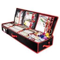 Produktbild: BRANTMAKER Geschenkpapier Aufbewahrungstasche Organizer (102,87 x 35,56 x 15,24 cm) mit Oxford-Gewebe für Weihnachten Geburtstag Geschenkpapierrollen Zubehör (Kein Faserstäbe)