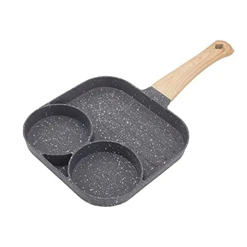 Produktbild: Bratpfanne mit Separaten Abschnitten, Antihaftbeschichteter Grill, Frühstückspfanne, Pfannkuchenpfanne mit Mehreren Fächern(04)