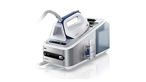 Produktbild: Braun CareStyle 7 Dampfbügelstation IS 7143 WH - Dampfbügeleisen mit FreeGlide 3D Bügelsohle und Eco-Funktion, Weiß, 2400 Watt, Dampfstoß 450 g/min, 2 l Wassertank