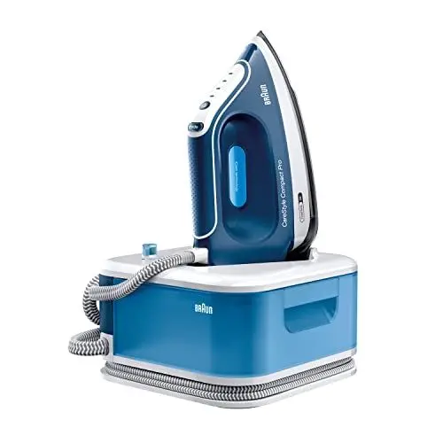 Produktbild: Braun CareStyle Compact Pro IS 2565 BL Dampfbügelstation - Dampfbügeleisen mit FreeGlide 3D Bügelsohle, Vertikaldampf, 2400 W, Pumpendruck 6,5 bar, Dampfstoß 430 g/min, großer 1,5 l Wassertank, Blau