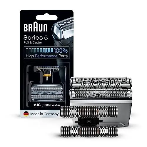 Produktbild: Braun Ersatzscherteil 51 S Silber, Kompatibel mit Series 5 Rasierern