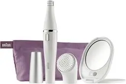 Produktbild: Braun FACE 830 Gesichtsreinigungsbürste und Epilierer mit Tasche und Spiegel