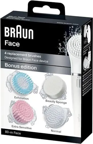 Produktbild: Braun Face Ersatzbürste Bonus Edition für Braun Gesichtsepilierer, 4 Stück
