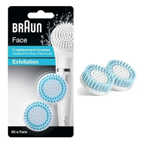 Produktbild: Braun SE80e Gesicht Face Peelingaufsatz, 2er Aufsatz Gesichtsreinigungsbürste