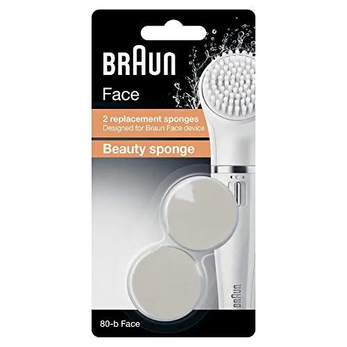 Produktbild: Braun Face Kosmetik-Schwämmchen 80b, für Braun Gesichtsreinigungsgeräte, 2 Stück