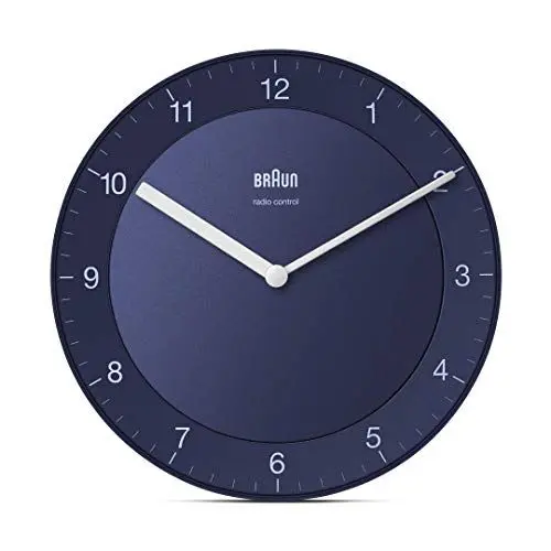 Produktbild: Braun Funkwanduhr Wanduhr, Kunststoff, Blau, normal