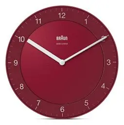 Produktbild: Braun Funkwanduhr Wanduhr, Kunststoff, Rot, normal