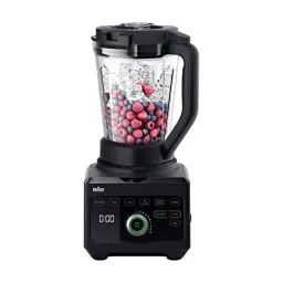 Produktbild: Braun PowerBlend 9 JB9040 Hochleistungsmixer – Mixer mit Tritan-Krug, 18 Mixprogramme, 10 Geschwindigkeiten + Pulsfunktion, Heißsuppenfunktion, Reinigungsprogramm, Ausguss, 1600 W, Schwarz