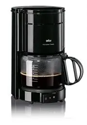 Produktbild: Braun Kaffeemaschine KF 47 BK - Filterkaffeemaschine mit Glaskanne für klassischen Filterkaffee, Aromatischer Kaffee dank OptiBrew-System, Tropfstopp, Abschaltautomatik, Schwarz