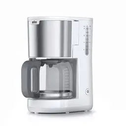 Produktbild: Braun PurShine KF 1500 WH Kaffeemaschine - Filterkaffeemaschine mit Glaskanne für bis zu 10 Tassen, OptiBrew-System, Automatische Abschaltung, 1000 Watt, Weiß, KF1500WH