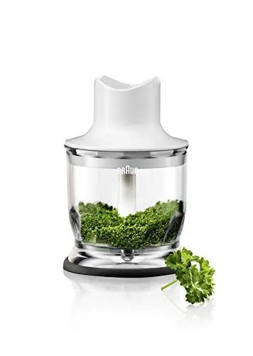 Produktbild: Braun Household Zerkleinerer Aufsatz MQ 20 - Stabmixer Zubehör kompatibel mit Braun Household MultiQuick Stabmixer mit EasyClick System, 350 ml, weiß