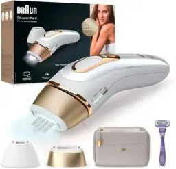Produktbild: Braun IPL Silk Expert Pro 5 Haarentfernungsgerät Damen/Herren, 2 Aufsätze, sichtbare Haarentfernung, Designed In Germany, Venus Rasierer, Alternative zu Laser Haarentfernung, PL5157, weiß/gold