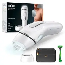 Produktbild: Braun IPL Silk Expert Pro 5 Haarentfernungsgerät Herren, 2 Aufsätze, sichtbare Haarentfernung, Designed In Germany, Gillette Body Rasierer, Alternative zu Laser Haarentfernung, PL5145, weiß/silber