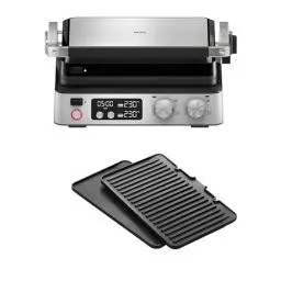 Produktbild: Braun MultiGrill 7 CG7040, 3-in-1 Kontaktgrill, BBQ & Ofen, große Grillfläche (12 Burger), 2000W, 230°, spülmaschinengeeignet (Plancha & Grill), Fettauffangschale, Elektrogrill Indoor