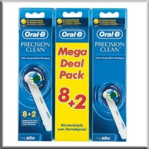 Produktbild: Braun Oral-B Aufsteckbürsten Precision Clean 7er +1 (Mega Deal Pack) (für alle rotierenden Zahnbürsten von Oral-B) (limitierte Edition)
