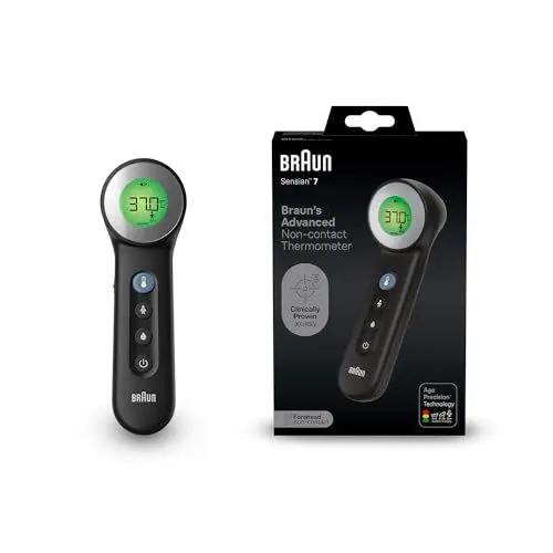 Produktbild: Braun Sensian 7 Kontaktloses Stirnthermometer | Age Precision Technologie | 3-in1 | Farbcodiertes Digitaldisplay | Geeignet für Babys und Kinder | Die #1 Marke bei Ärzten(1) | BNT400