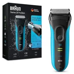 Produktbild: Braun Series 3 ProSkin Elektrorasierer mit Präzisionstrimmer, Rasierer Herren Elektrisch, elektrischer Rasierer, Wet&Dry, rasierapparat, trockenrasierer, Made in Germany, 3040s, schwarz/blau