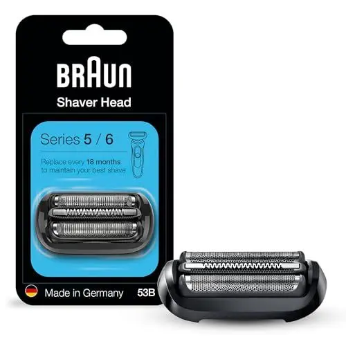 Produktbild: Braun Series 5 53B Elektrischer Rasierkopf, Schwarz - Entwickelt für Rasierer der Serie 5 und Serie 6 (neue Generation)